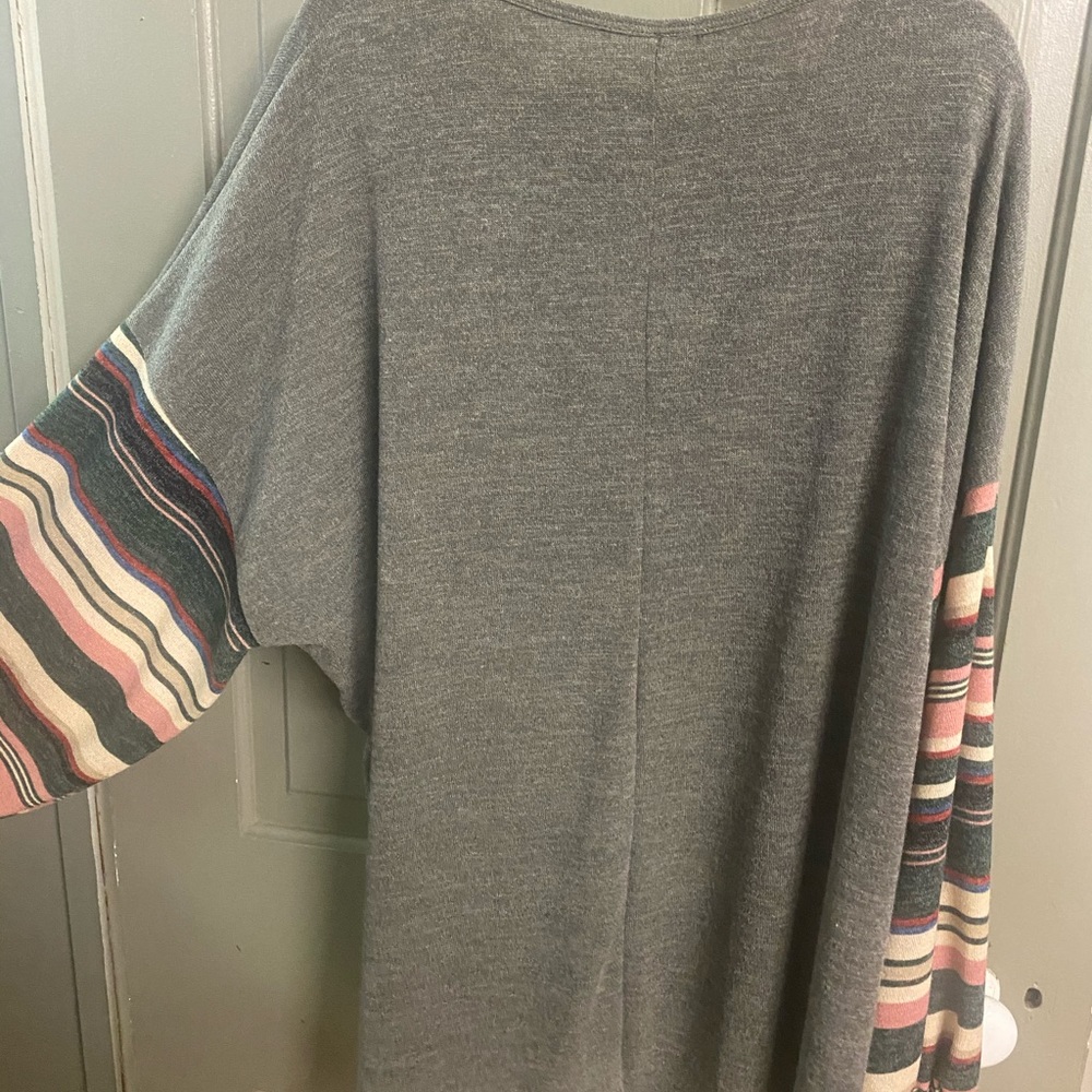 Olive green ladies plus size top